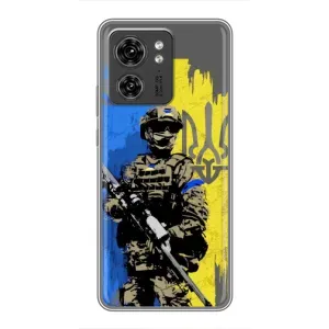 Чехлы с картинкой ЗСУ для Motorola Edge 40 Pro (AlphaPrint) (АРТ солдат)