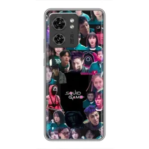 Чехол Гра в кальмара для Motorola Edge 40 Pro (Коллаж Игра кальмара)