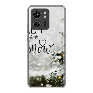 Новогодние, Праздничные Чехлы для Motorola Edge 40 Pro - 2024 год (Let it snow)