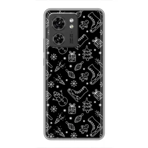 Новогодние, Праздничные Чехлы для Motorola Edge 40 Pro - 2024 год (Новогодний фон)