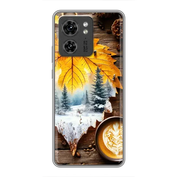Чохол з принтом «Осінньо-зимова кава» для Motorola Edge 40 Pro