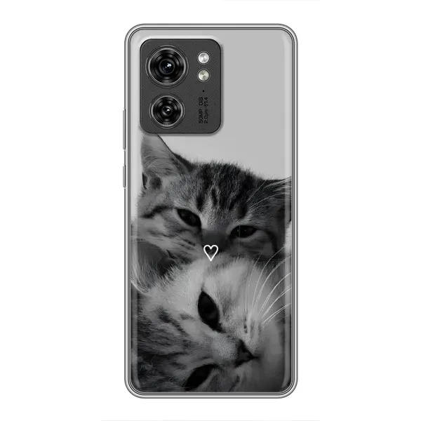 Чохол з принтом «Пара котів» для Motorola Edge 40 Pro