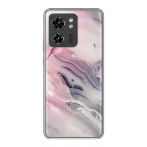 Мраморный чехол на Motorola Edge 40 Pro (VPrint) (Пурпурный Мрамор)