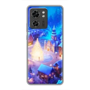 Рождественские Чехлы для Motorola Edge 40 Pro (VPrint) (Рождественский город)