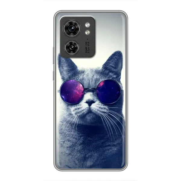 Чехол с принтом «Стильный кот» для Motorola Edge 40 Pro