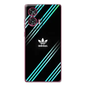 Чохли Адидас для Motorola Edge 50 Fusion (AlphaPrint) (Адідас з полосами)