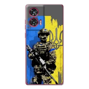 Чехлы с картинкой ЗСУ для Motorola Edge 50 Fusion (AlphaPrint) (АРТ солдат)