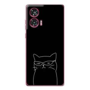 Чохол з малюнком кіт на Motorola Edge 50 Fusion (Байдужий кіт)