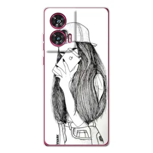 Чохол з друком для Motorola Edge 50 Fusion - (Мода) (AlphaPrint) (Фото дівчини)