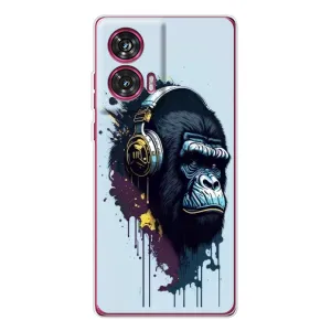 Чохол з Мавпами Motorola Edge 50 Fusion - (AlphaPrint) (Горила в навушниках)