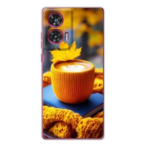 Чохол з унікальним дизайном 'Осінь з кавою' для Motorola Edge 50 Fusion (Кава на жовтому пледі)