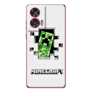 Чехол Майнкрафт на Motorola Edge 50 Fusion (AlphaPrint) Minecraft (крипер Майнкрафт)