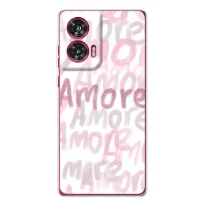 Чохол з розовим принтом для Motorola Edge 50 Fusion (Аморе любов)
