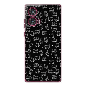 Чохол з принтом для Motorola Edge 50 Fusion (AlphaPrint) Модні коти (Маленькі котики)