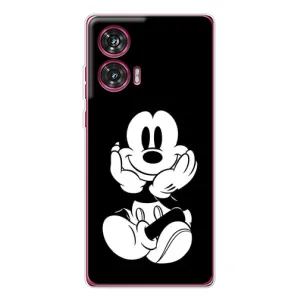 Міккі Маус чохол для Motorola Edge 50 Fusion (AlphaPrint - Мультяшні) (Маус на чорному)