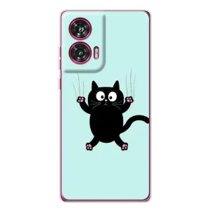 Чохол з принтом для Motorola Edge 50 Fusion (AlphaPrint) Модні коти (Падаючий кіт)