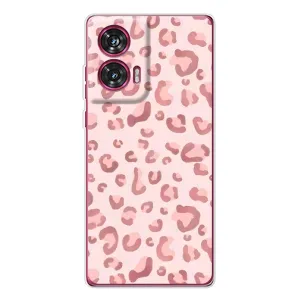 Чохол з розовим принтом для Motorola Edge 50 Fusion (Рожевий леопард)