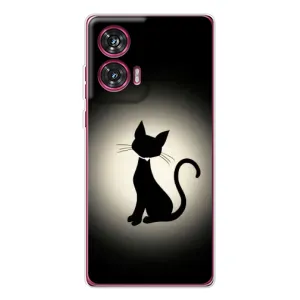 Чохол з принтом для Motorola Edge 50 Fusion (AlphaPrint) Модні коти (Силует котика)