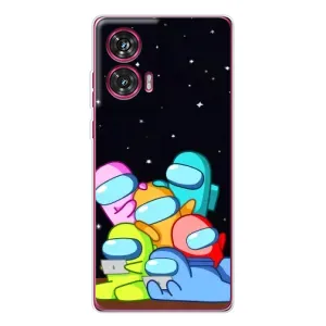 Чехол Амонг Ас для Motorola Edge 50 Fusion (AlphaPrint) (Скины в космосе)