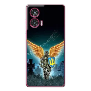 Чехлы с картинкой ЗСУ для Motorola Edge 50 Fusion (AlphaPrint) (Солдат ЗСУ)