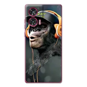 Чохол з Мавпами Motorola Edge 50 Fusion - (AlphaPrint) (В навушниках)
