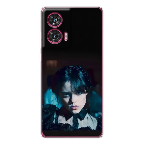 Чехол с принтом «взгляд Уэнздей» для Motorola Edge 50 Fusion