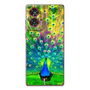 Чохол з пташками на Motorola Edge 50 Fusion (VPrint) (Яскравий Павлин)
