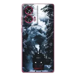 Новорічні, Святкові Чохли для Motorola Edge 50 Fusion - 2024 год (Зимовий потяг)