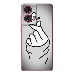 Чехол с принтом для Motorola Edge 50 Fusion (AlphaPrint - Знак сердечка) (Значок Love)
