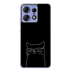 Чохол з принтом «Байдужий кіт» для Motorola Edge 50 Pro