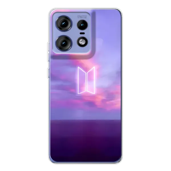 Чехол с принтом «BTS логотип» для Motorola Edge 50 Pro Чехол с принтом «BTS логотип» для Motorola Edge 50 Pro