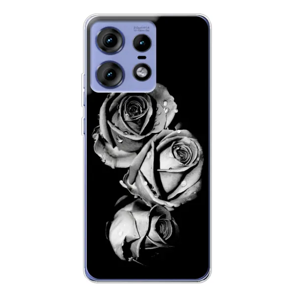 Чохол з принтом «Чорна троянда» для Motorola Edge 50 Pro Чохол з принтом «Чорна троянда» для Motorola Edge 50 Pro