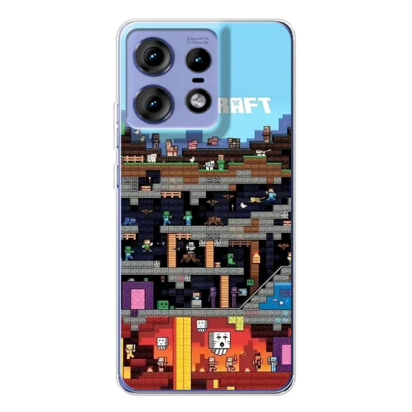 Чохол з принтом «фон Minecraft» для Motorola Edge 50 Pro