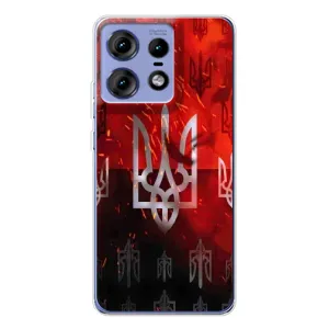 Украинские Чехлы для Motorola Edge 50 Pro с картинкой УПА (AlphaPrint) (ГЕРБ УПА)