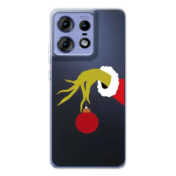 Чехол с принтом «Гринч с игрушкой» для Motorola Edge 50 Pro Чехол с принтом «Гринч с игрушкой» для Motorola Edge 50 Pro
