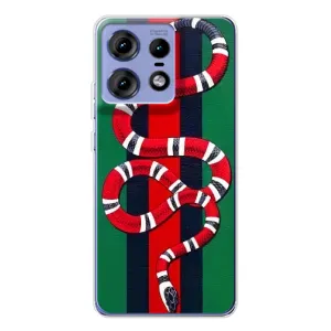 Чохли GUCCI для Моторола Едж 50 Про (AlphaPrint) (Gucci змія)