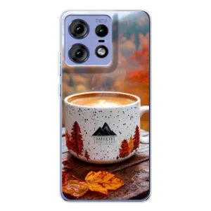 Чохол з унікальним дизайном 'Осінь з кавою' для Motorola Edge 50 Pro (Кава на природі)