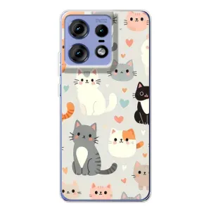 Чохол з принтом «Колаж котів» для Motorola Edge 50 Pro
