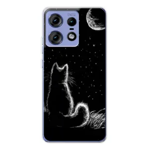 Чехол с принтом для Motorola Edge 50 Pro (AlphaPrint) Модные коты