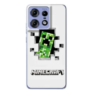 Чехол Майнкрафт на Motorola Edge 50 Pro (AlphaPrint) Minecraft (крипер Майнкрафт)