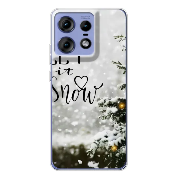 Чехол с принтом «Let it snow» для Motorola Edge 50 Pro
