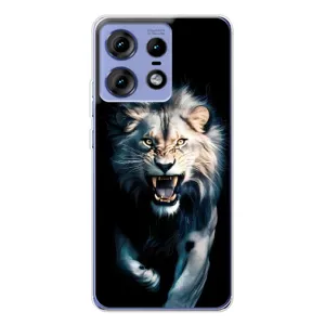Чохол з картинкою 'Хижаки' для Motorola Edge 50 Pro (Лев у темряві)