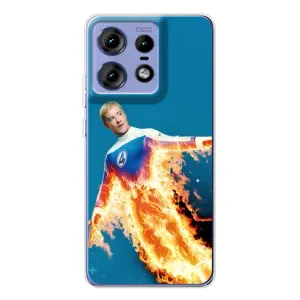 Чохол з принтом «Людина-факел у вогні» для Motorola Edge 50 Pro