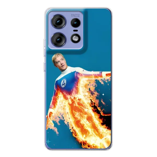 Чохол з принтом «Людина-факел у вогні» для Motorola Edge 50 Pro Чохол з принтом «Людина-факел у вогні» для Motorola Edge 50 Pro