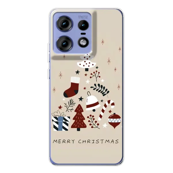 Чехол с принтом «Merry Christmas» для Motorola Edge 50 Pro