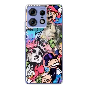 Чехлы с крутыми принтами для Motorola Edge 50 Pro - (PREMIUMPrint) (Monopoly man)