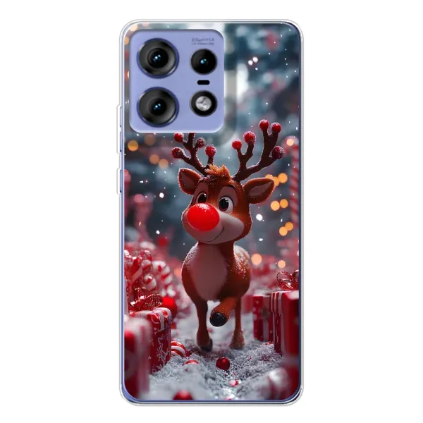 Чохол з принтом «Олень серед подарунків» для Motorola Edge 50 Pro Чохол з принтом «Олень серед подарунків» для Motorola Edge 50 Pro