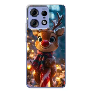 Чохол з принтом «Олень з шарфом» для Motorola Edge 50 Pro