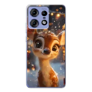 Чохол з принтом «Оленятко серед гірлянд» для Motorola Edge 50 Pro
