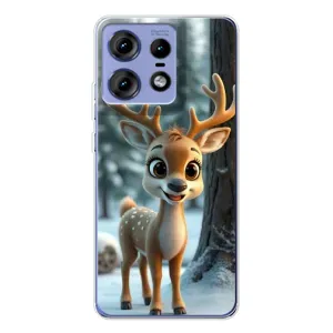 Чохол з принтом «Оленятко в лісі» для Motorola Edge 50 Pro